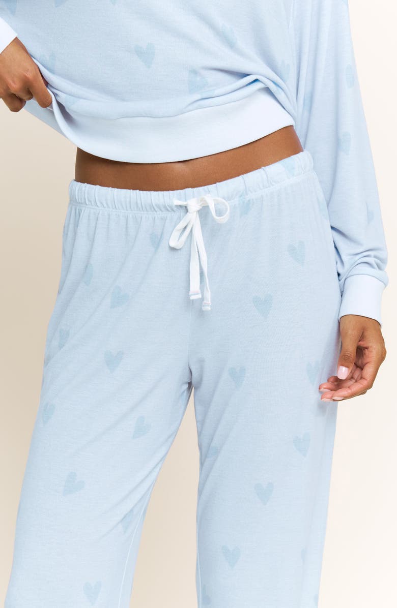 Honeydew Star Seeker Brushed Jersey Pajamas, Alternate, color, Newlywed Hearts
