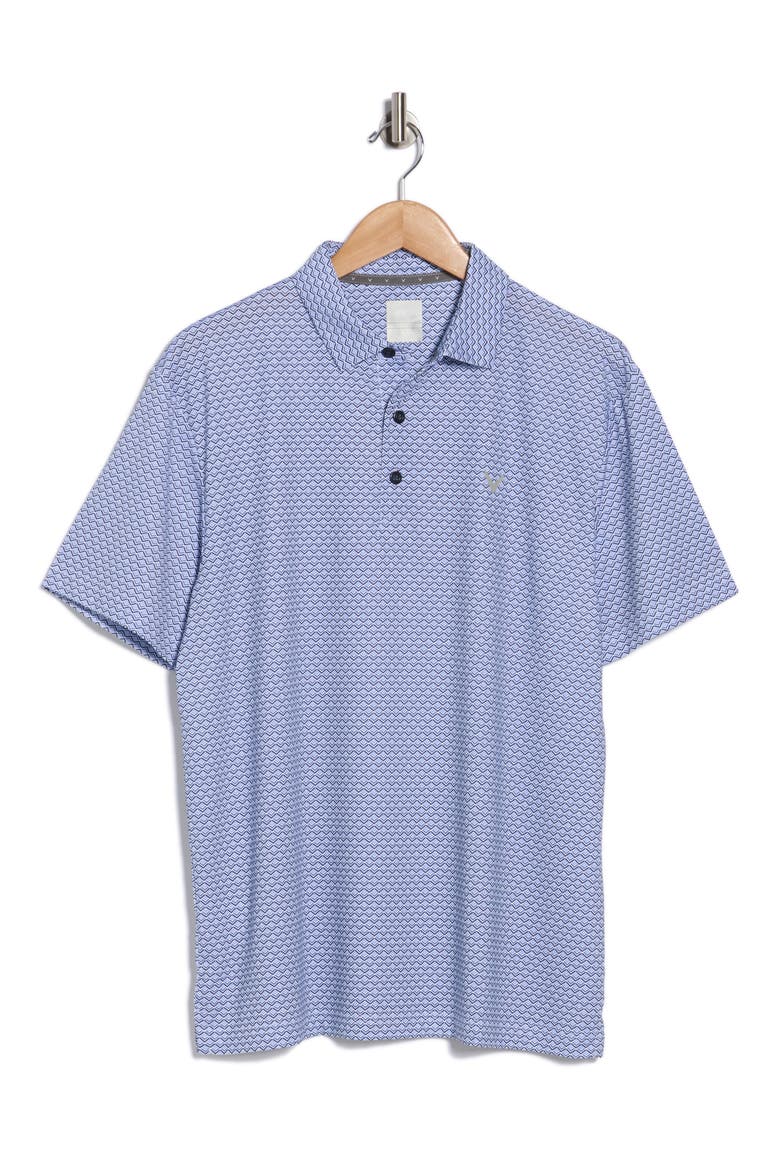 Gradient Chevron Short Sleeve Polo, Alternate, color, PEACOAT