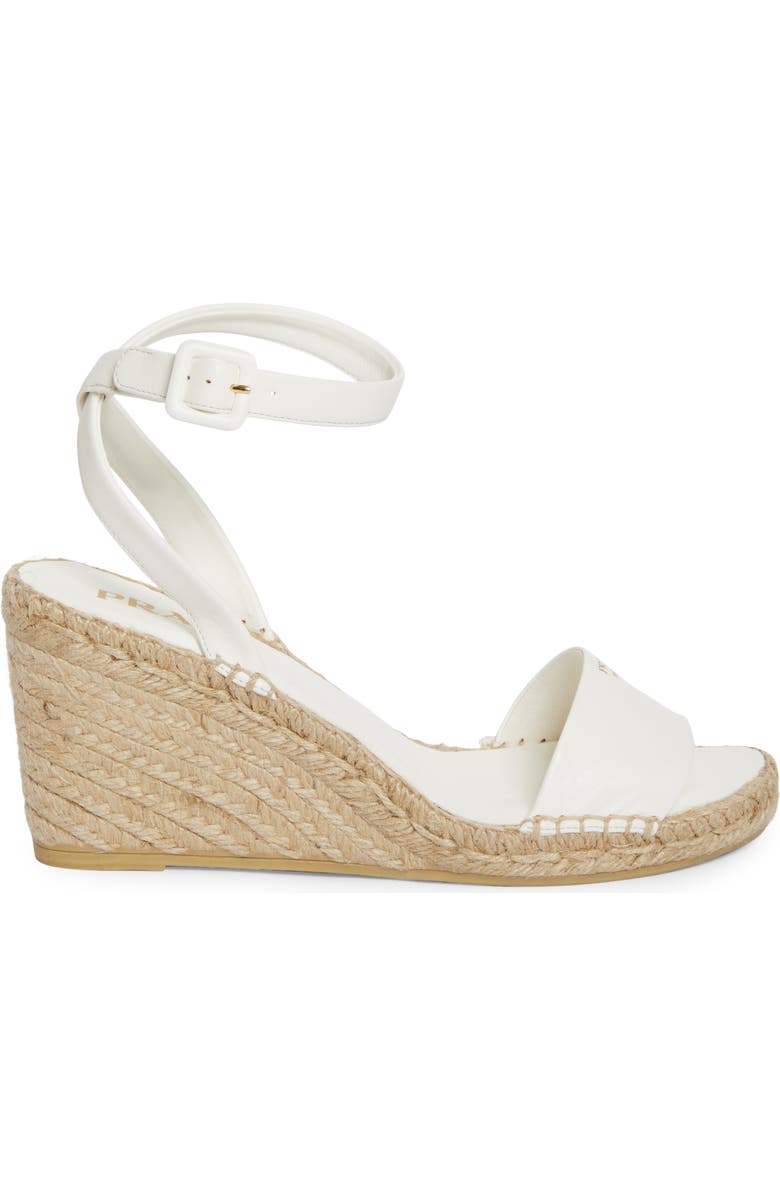 Prada Espadrille Wedge Sandal, Alternate, color, Avorio