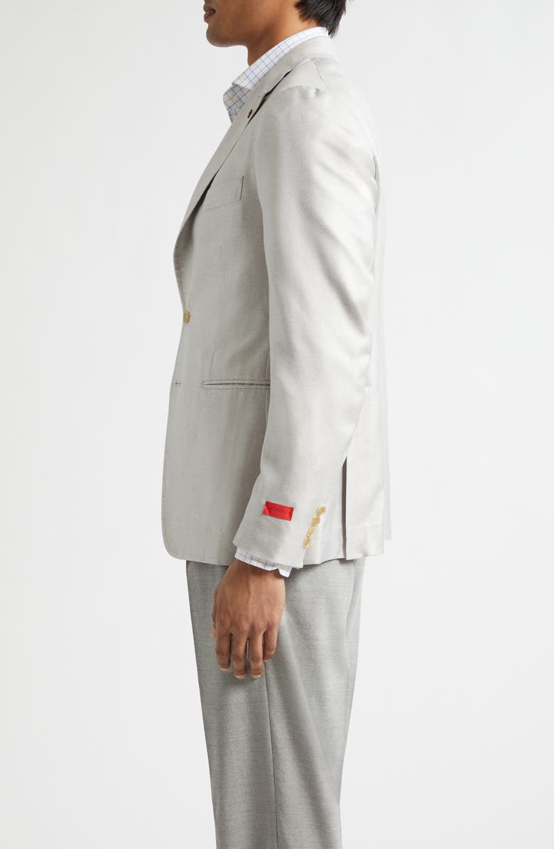 ISAIA Unito Soft Silk Twill Sport Coat, Alternate, color, White