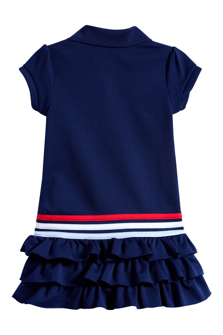 Kids' Polo Ruffle Dress, Alternate, color, DARK BLUE