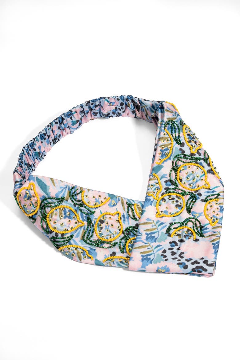 Tropical Knotted Headband - Blue, Main, color, Blue