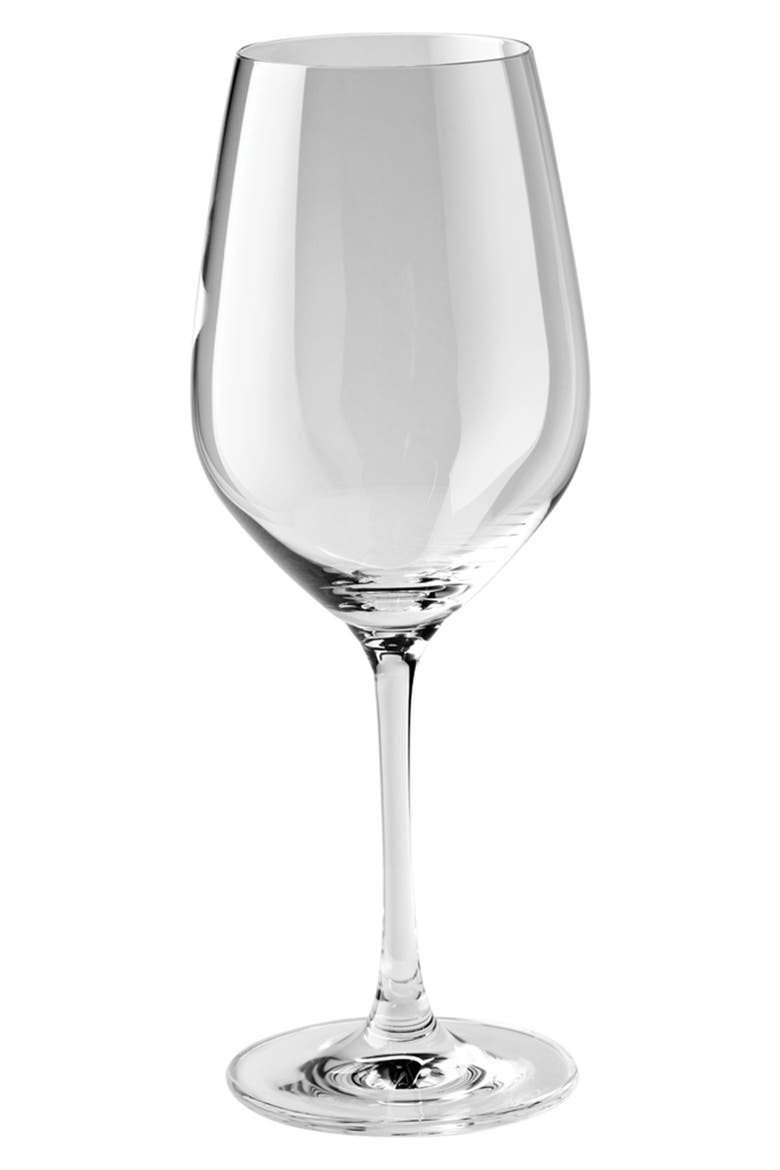 Predicat Burgundy White Glass 6-Piece Set, Main, color, CLEAR