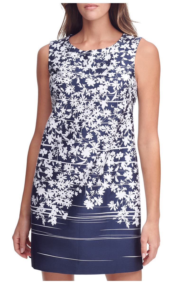 Tommy Hilfiger Sleeveless Jasmine Border Shift Dress, Alternate, color,