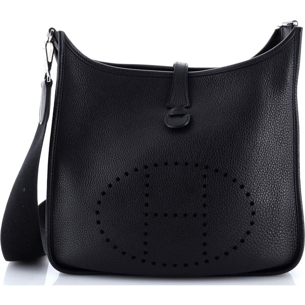 Pre-owned Hermes Hermes Evelyne Bag Gen I Clemence Pm In Black