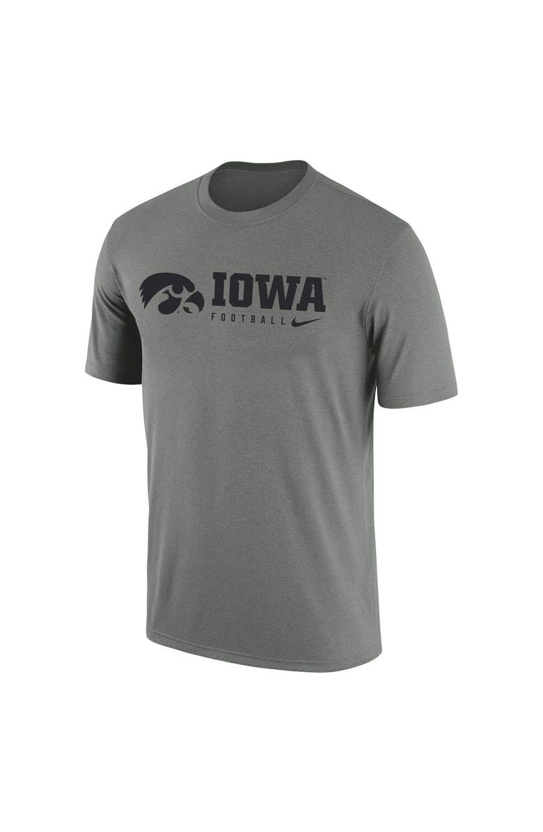 Nike Men's Nike Heather Gray Iowa Hawkeyes Team Legend Performance T-Shirt, Alternate, color, 