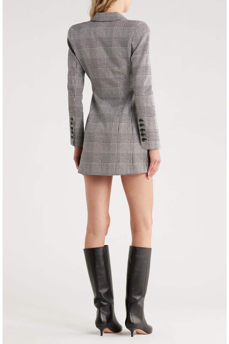 Tora Glen Plaid Long Sleeve Blazer Dress, Alternate, color, WHITE/ BLACK GLEN PLAID