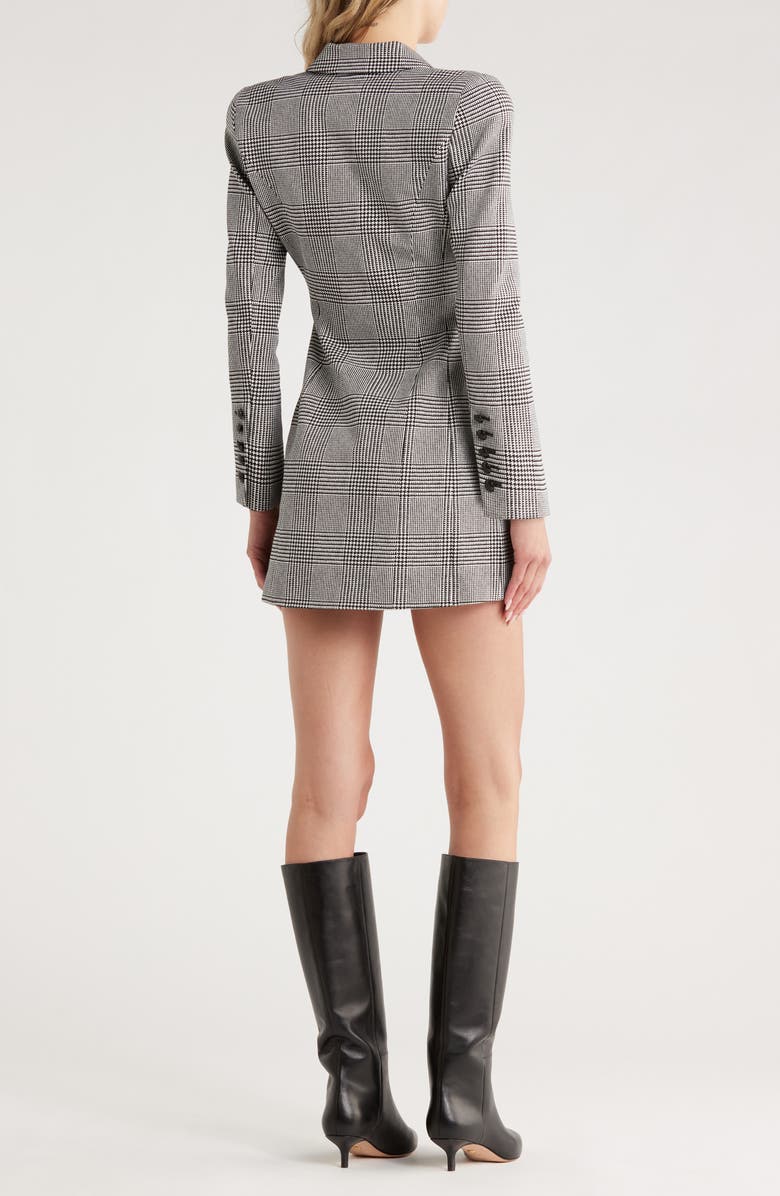 L'AGENCE Tora Glen Plaid Long Sleeve Blazer Dress, Alternate, color, 