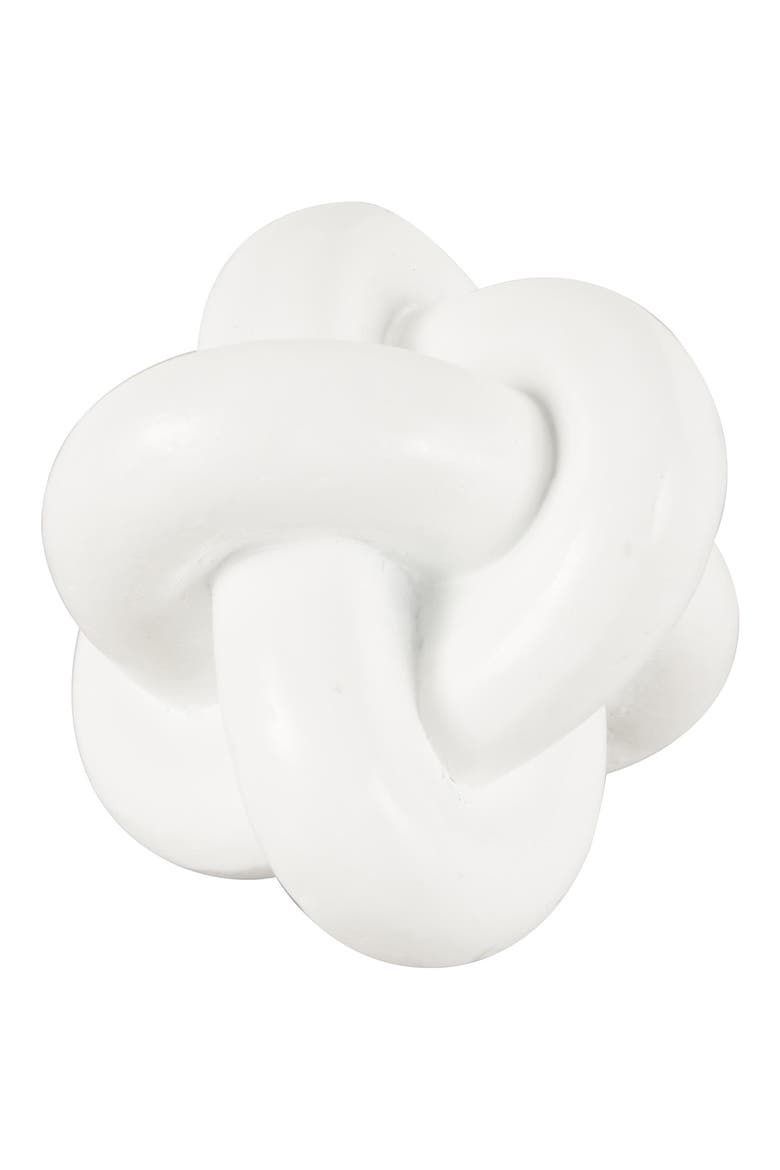 Set of 3 Modern Knot Sculptures, Alternate, color, WHITE