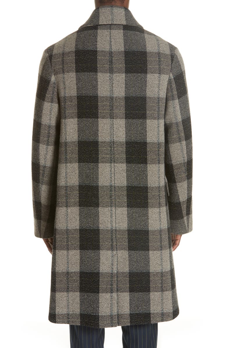 Acne Studios Check Wool Overcoat, Alternate, color,