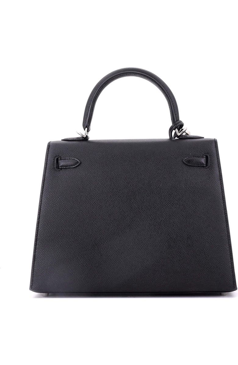 Pre-Owned Hermes Kelly Handbag Black Epsom with Palladium Hardware 25, Alternate, color, Noir