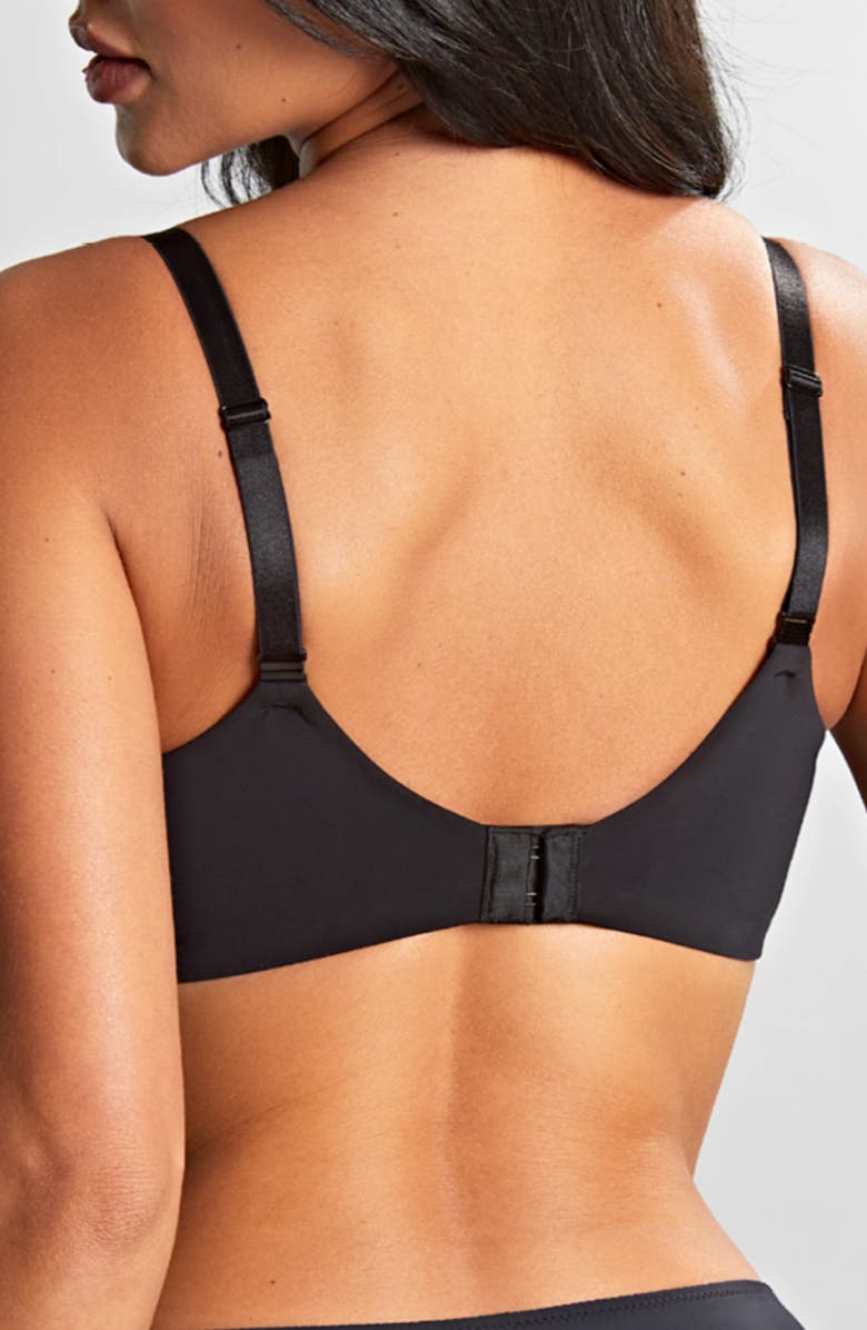 Panache 365 Underwire Smooth & Seamless Plunge T-Shirt Bra, Alternate, color, Black