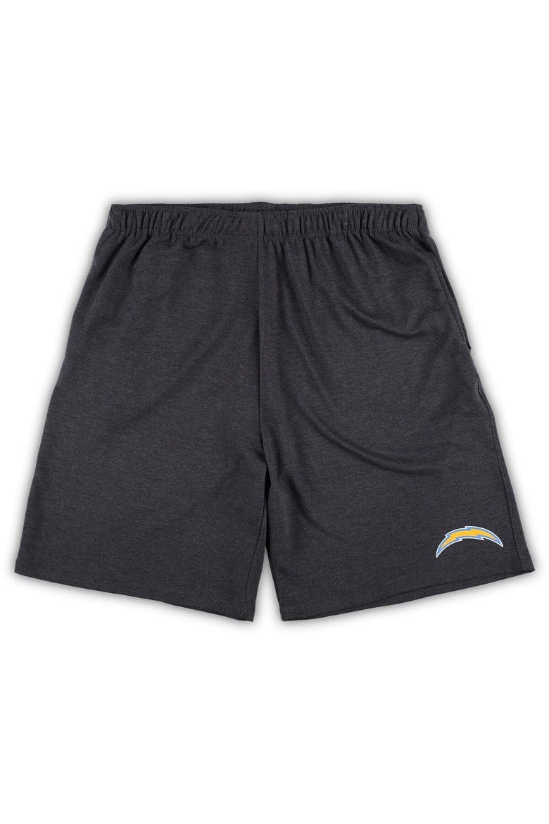 Men's Concepts Sport White/Charcoal Los Angeles Chargers Big & Tall T-Shirt and Shorts Set, Alternate, color, White