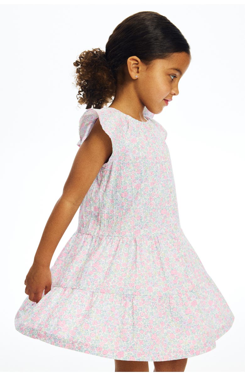 H&M Tiered seersucker dress, Alternate, color, White/Pink Floral