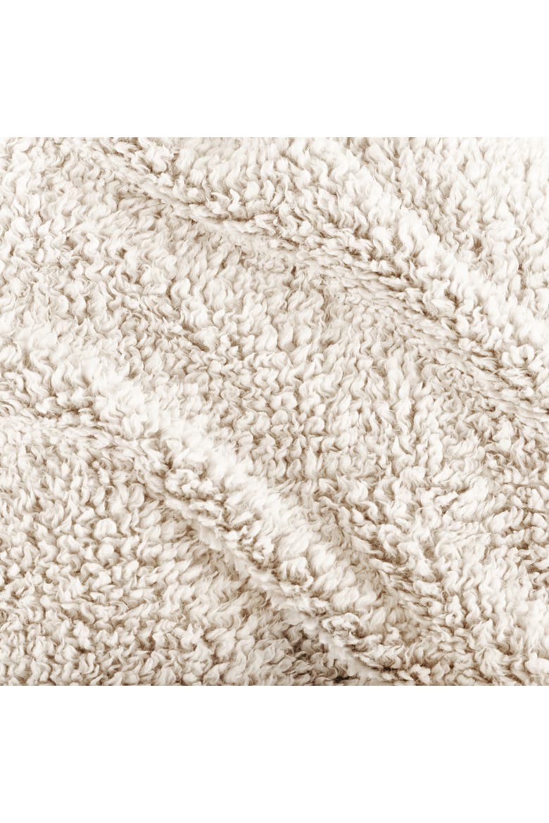 Tipped Faux Shearling Throw Blanket, Alternate, color, Oyster