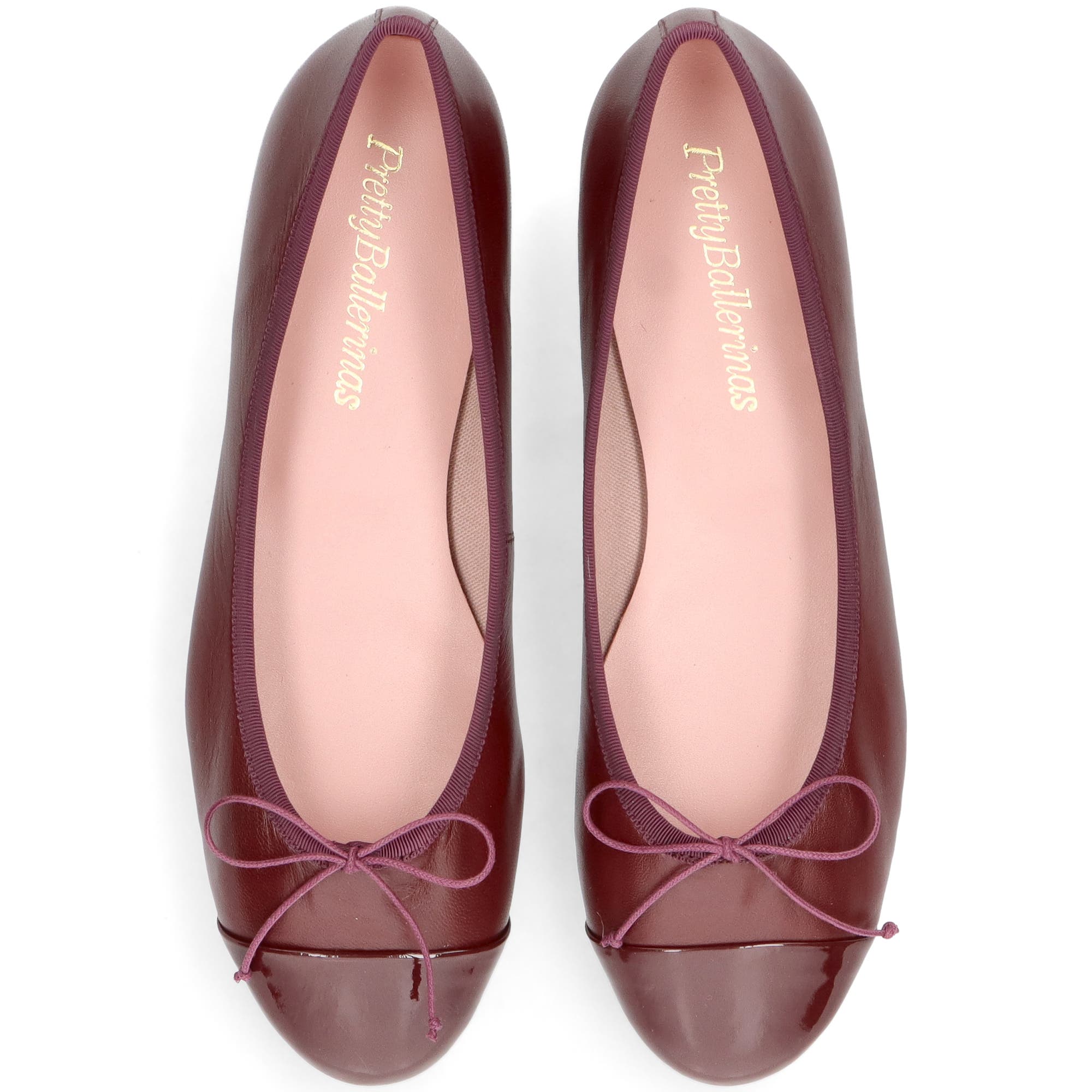 Toecap Ballet Flat, Alternate, color, Wine red