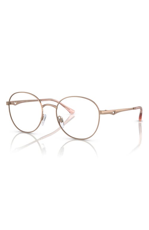 Emporio Armani 52mm Pillow Optical Glasses In Gold
