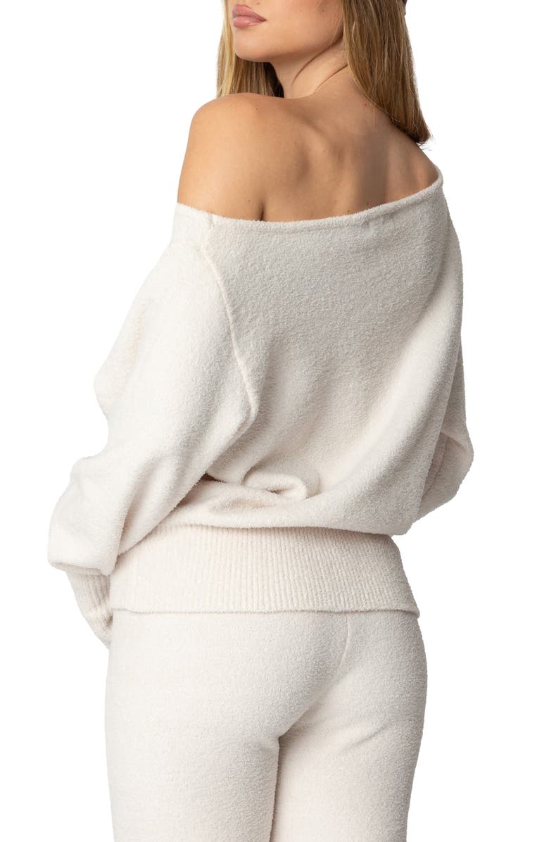 Asymmetric Off the Shoulder Long Sleeve Top