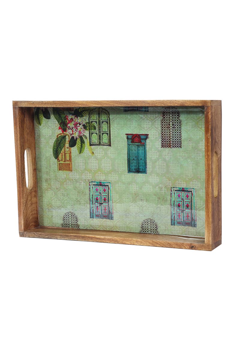 Sunshine Springs 3-Piece Decorative Trays, Alternate, color, GREEN DOORS