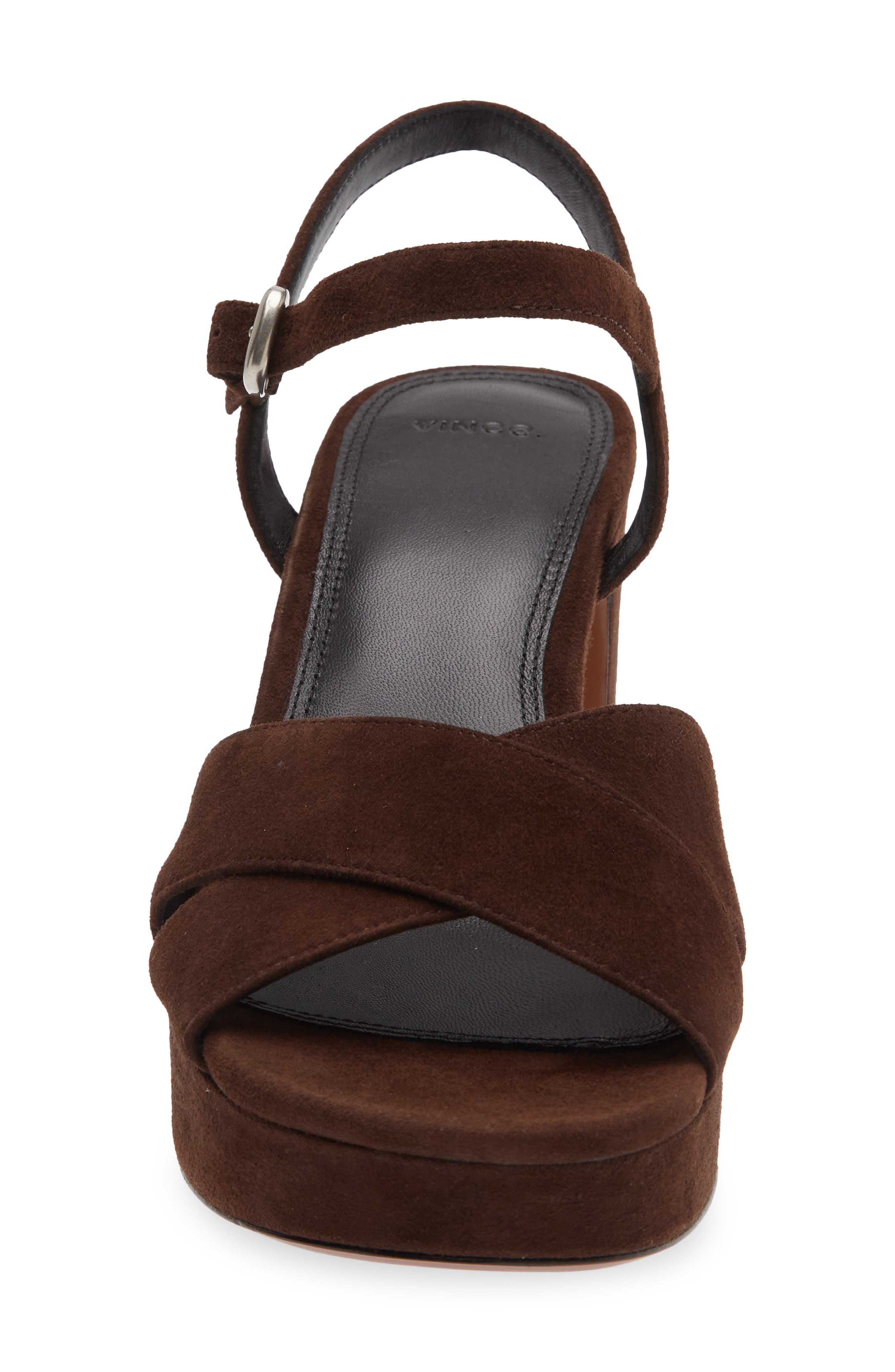 Vince Ericka Ankle Strap Platform Sandal, Alternate, color, Cacao Brown