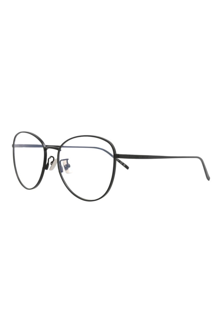 54mm Round Optical Glasses, Alternate, color, BLACK BLACK TRANSPARENT