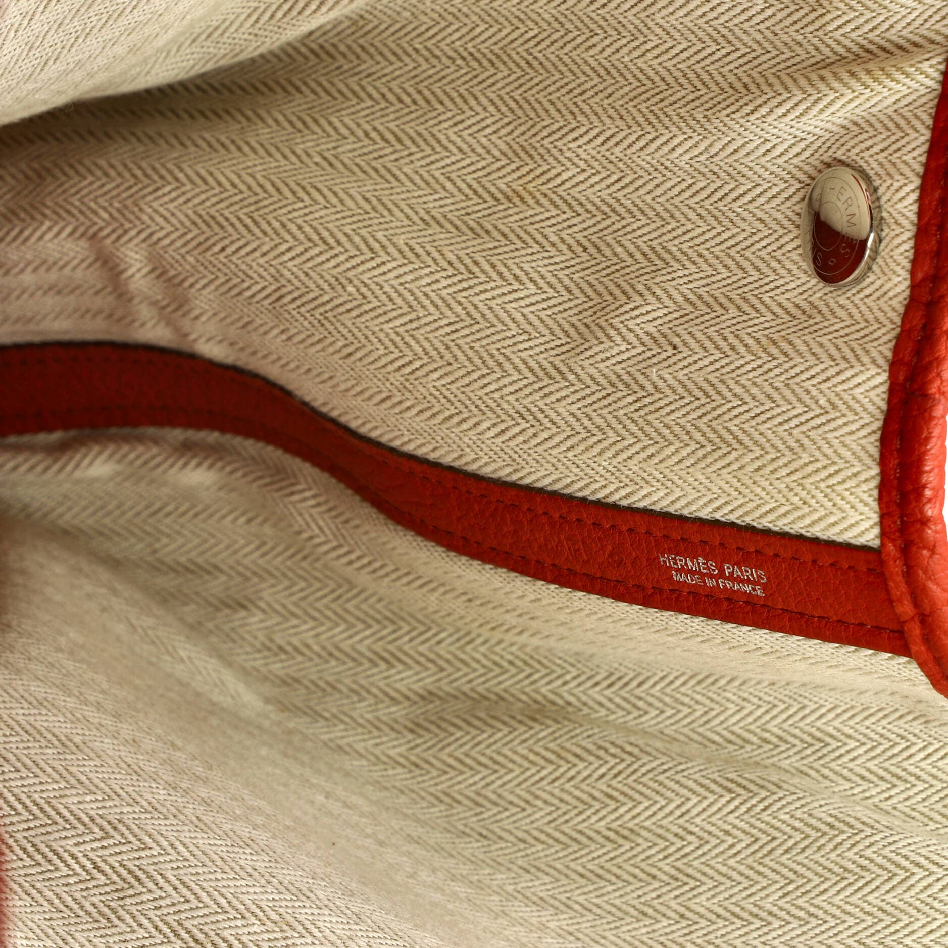 Pre-Owned Hermes Garden Party Tote Leather 36, Alternate, color, Rouge Duchesse