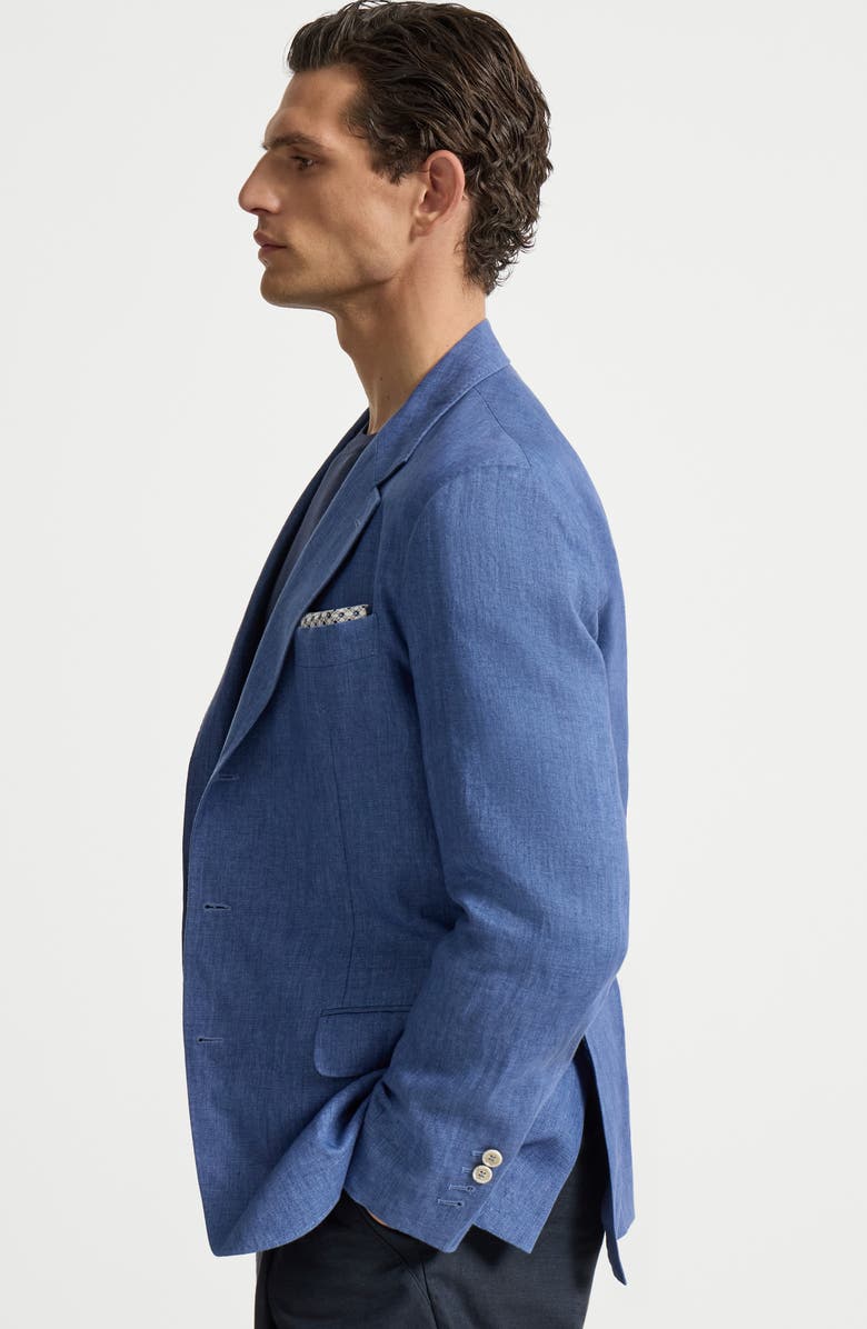 Brunello Cucinelli Linen unconstructed blazer, Alternate, color, Denim