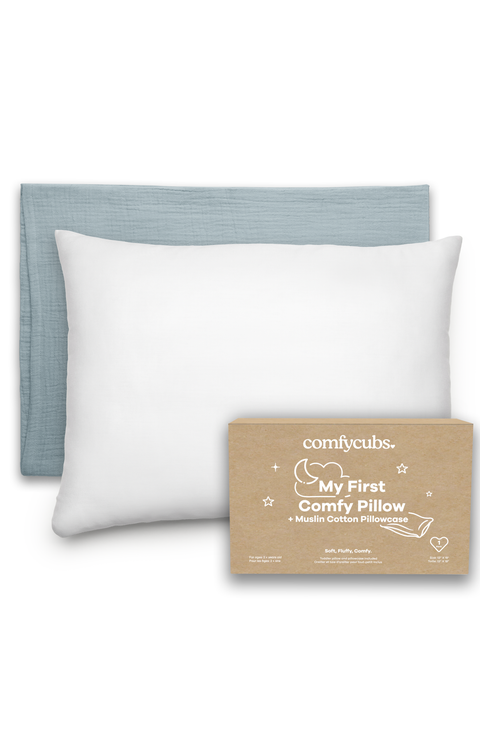 Toddler Pillows with Soft Muslin Pillow Case