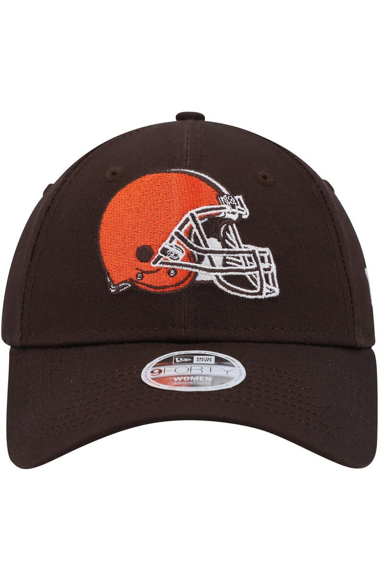 New Era Women's New Era Brown Cleveland Browns Simple 9FORTY Adjustable Hat, Alternate, color, Brown