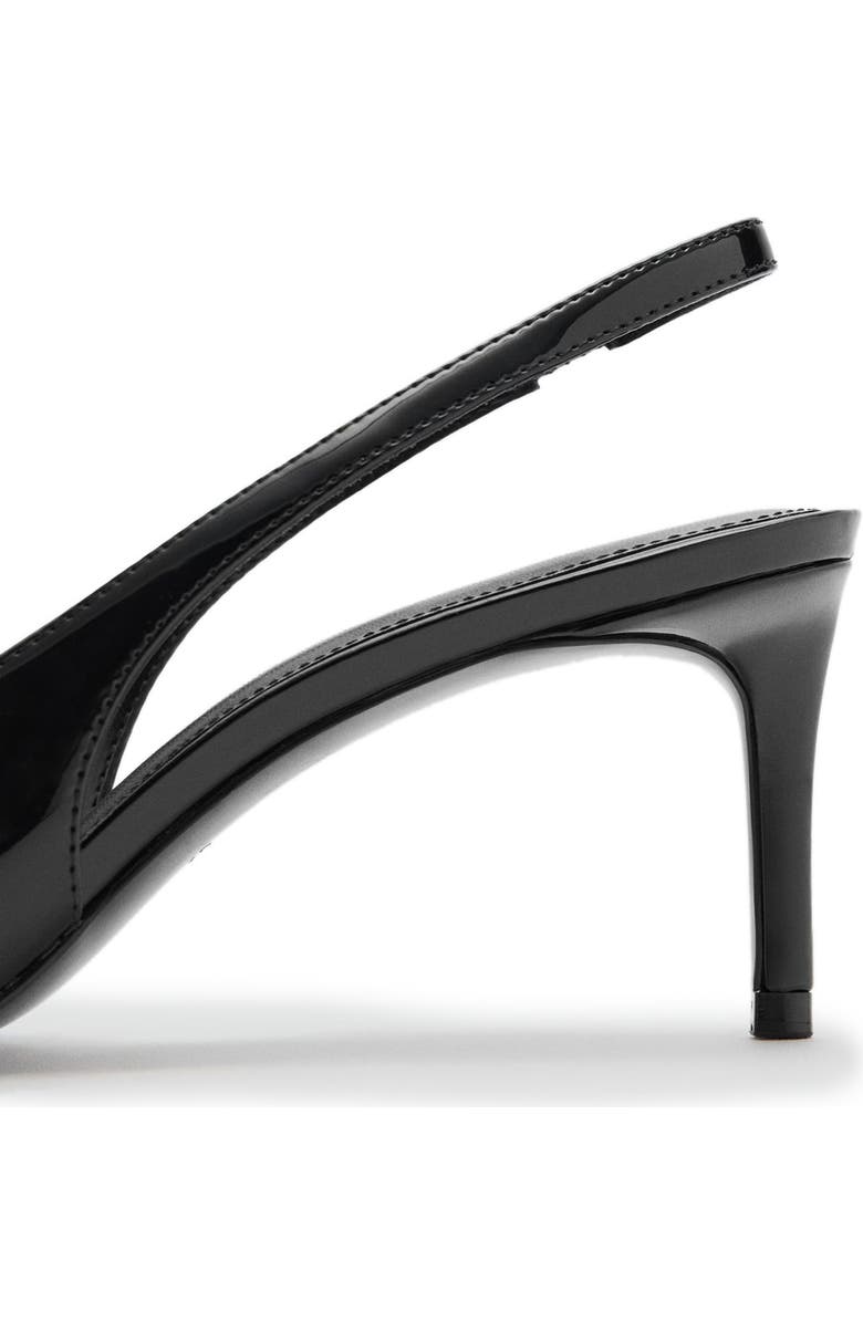 MANGO Pointed Toe Slingback Pump, Alternate, color, Black