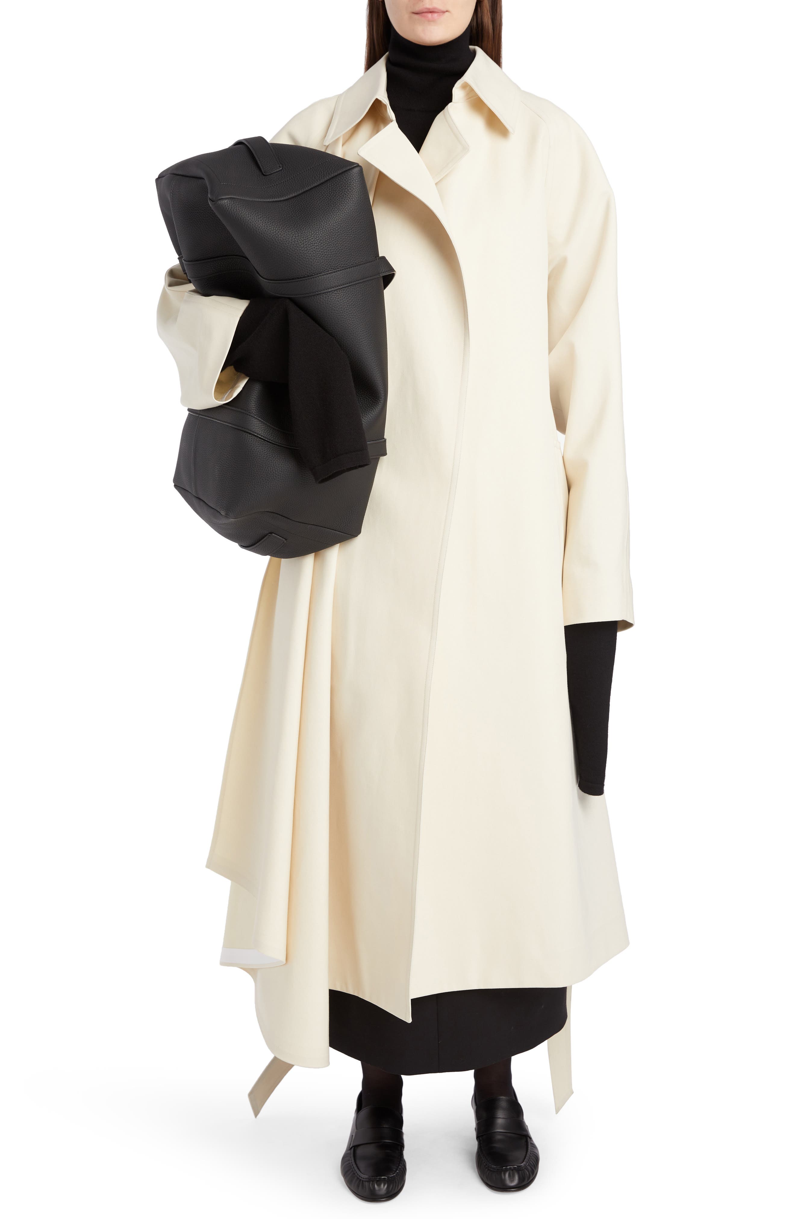 The Row Gio Leather Duffle Bag, Alternate, color, 