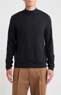 Open Edit Solid Mock Neck Sweater