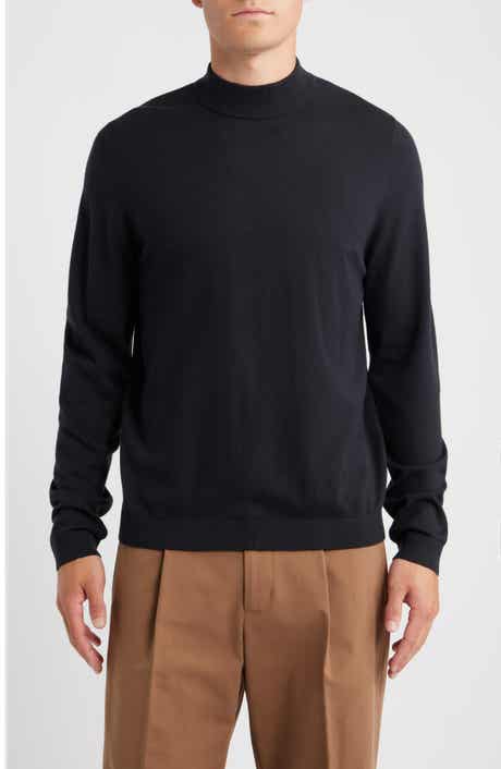 Open Edit Solid Mock Neck Sweater
