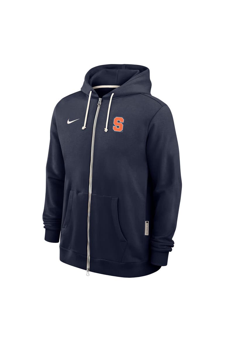 Men's Nike Navy Syracuse Orange 2025 Sideline Standard Issue Dri-Fit Full-Zip Hoodie, Alternate, color, Navy