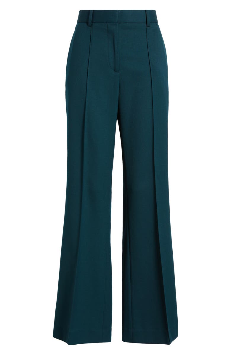 Reiss Jade Wide Leg Wool Blend Pants, Alternate, color, Green