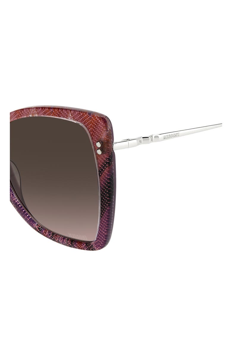 Missoni 58mm Gradient Cat Eye Sunglasses, Alternate, color, Pattern Pink Violet