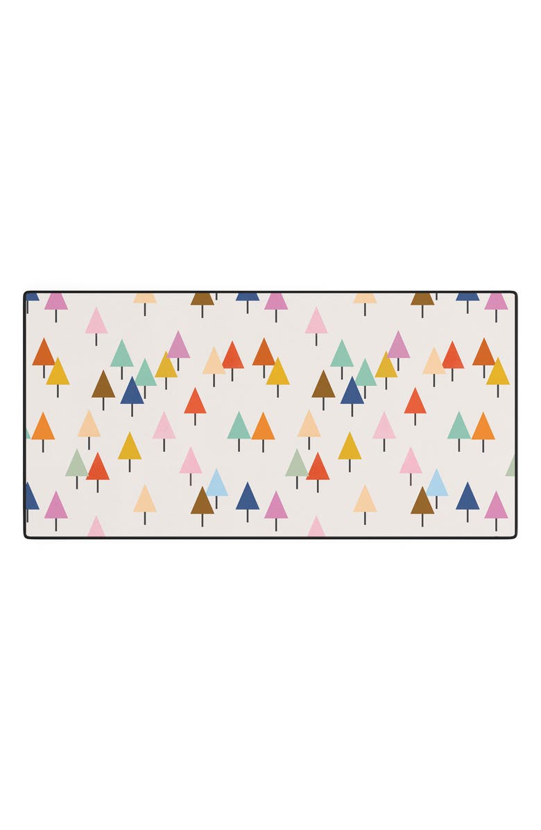 Deny Designs Colorful Little Trees Desk Mat, Main, color,