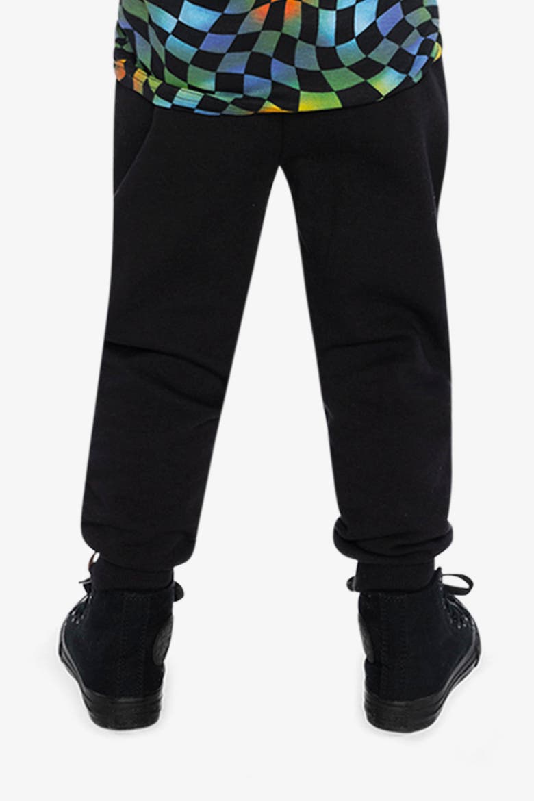 Ribbed Ankle Cuffs Fleece Sweatpants with Pockets, Alternate, color, Black