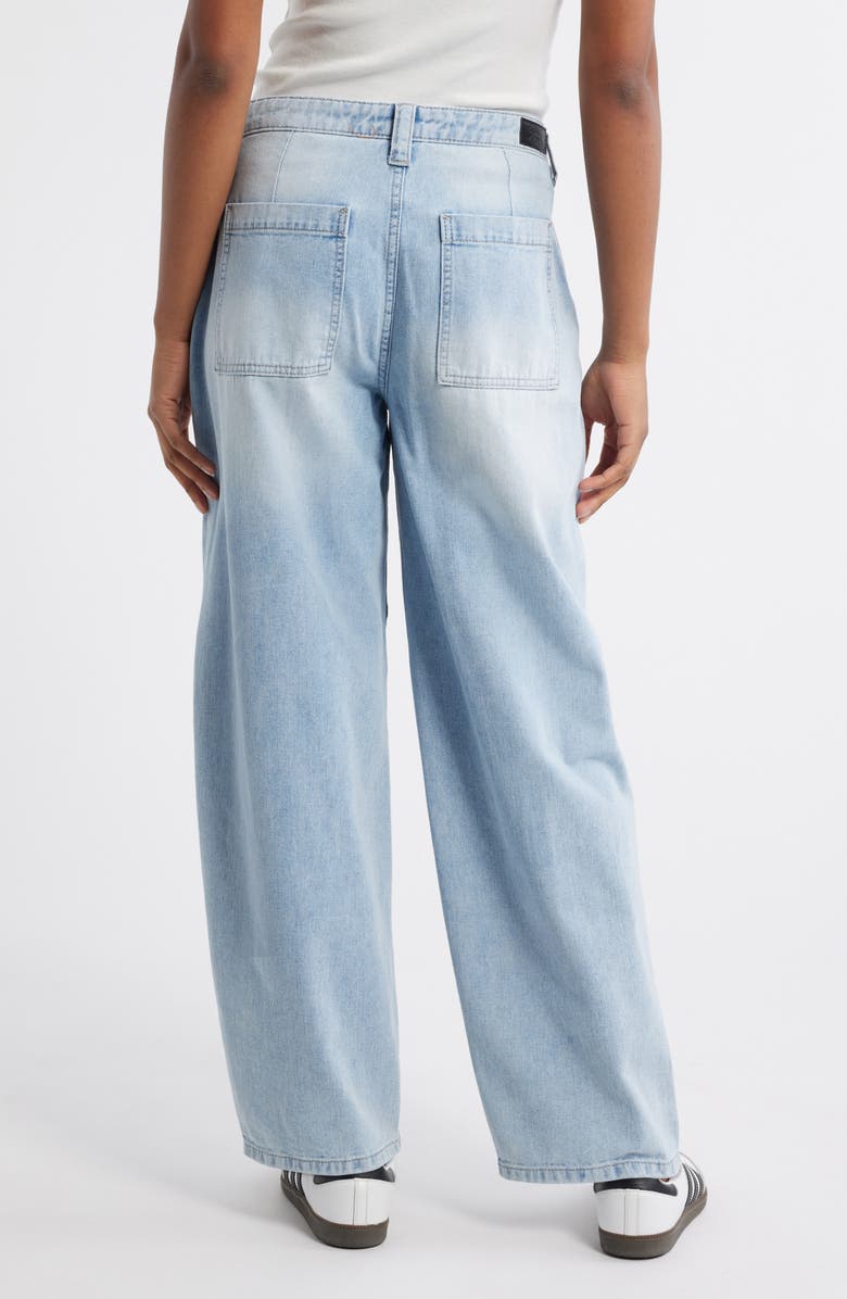 PTCL Pleated Barrel Leg Jeans, Alternate, color, Indigo