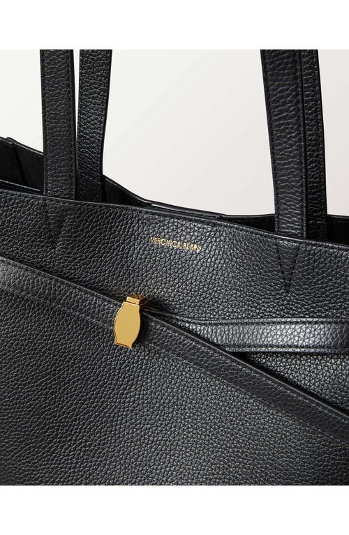 Shop Veronica Beard Dash Leather Tote In Black