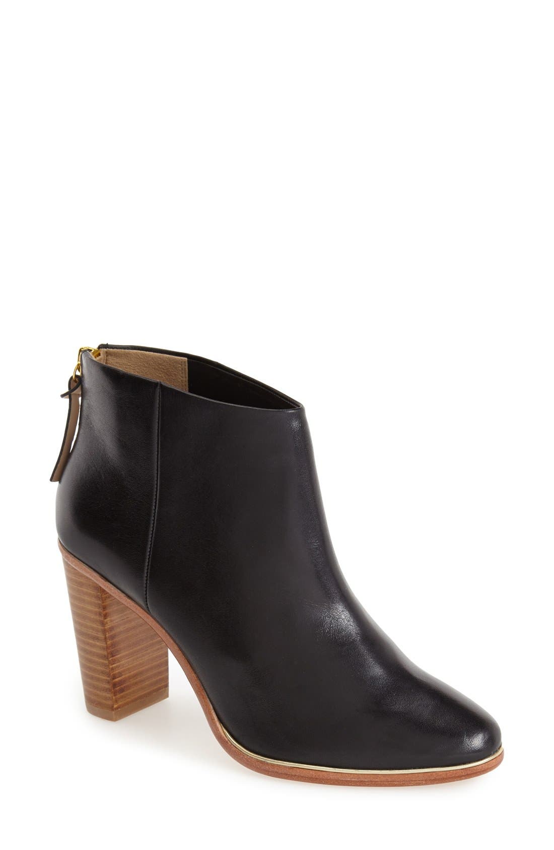 'Lorca 2' Bootie, Main, color, BLACK LEATHER