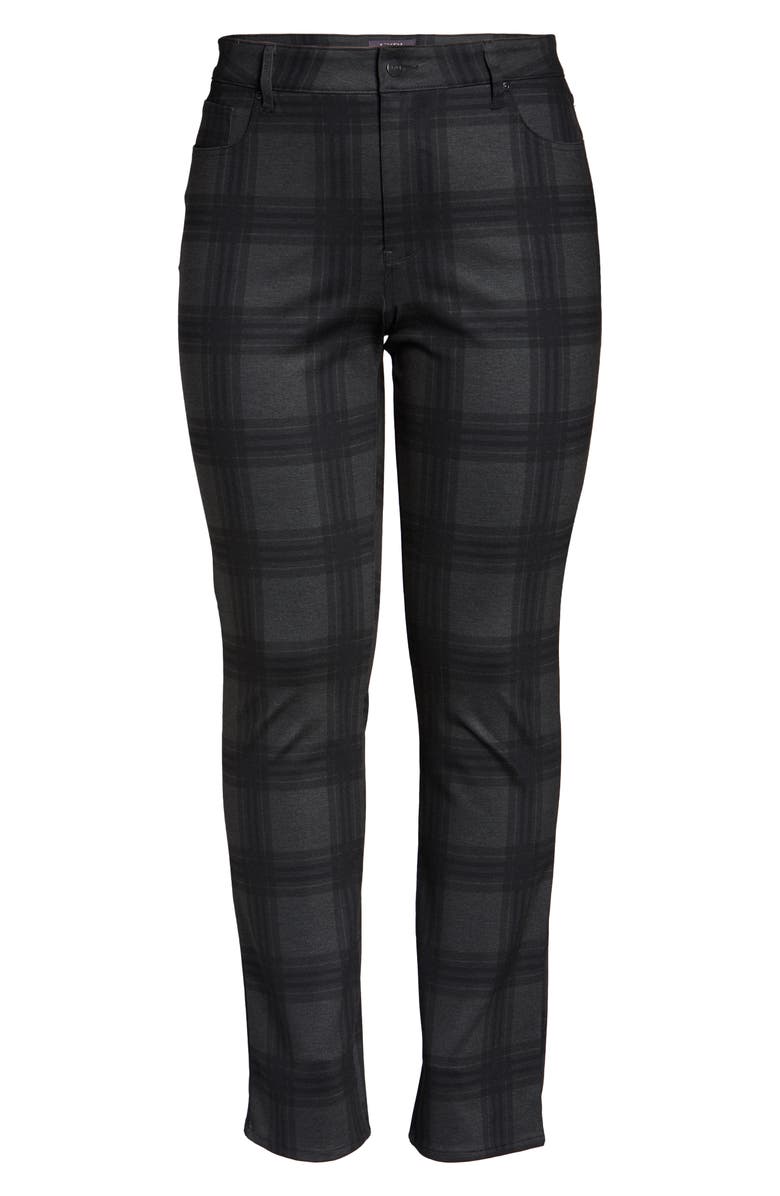 NYDJ Marilyn Plaid Ponte Straight Leg Pants, Alternate, color,
