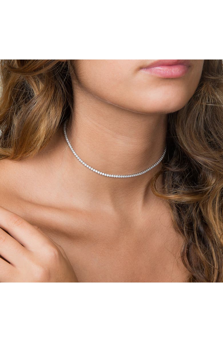 BY ADINA EDEN Sterling Silver Thin Tennis Choker, Alternate, color, 