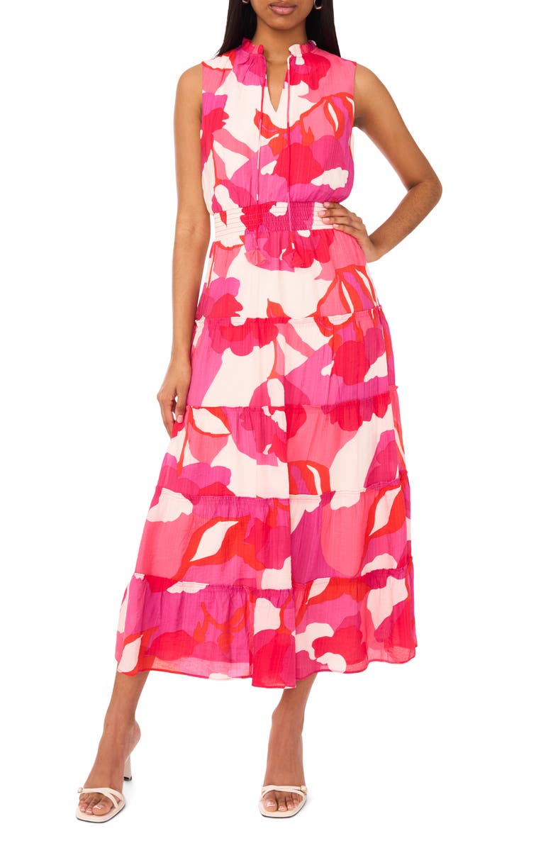 Halogen<sup>®</sup> Smocked Tiered Maxi Dress, Main, color,