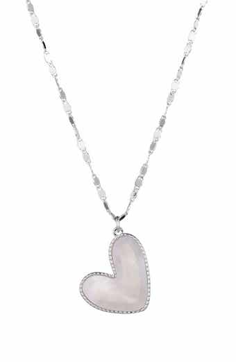 Adornia Mother-of-Pearl Heart Pendant Necklace