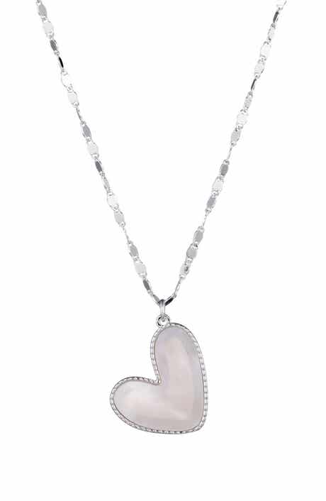 Adornia Mother-of-Pearl Heart Pendant Necklace
