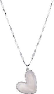 Adornia Mother-of-Pearl Heart Pendant Necklace