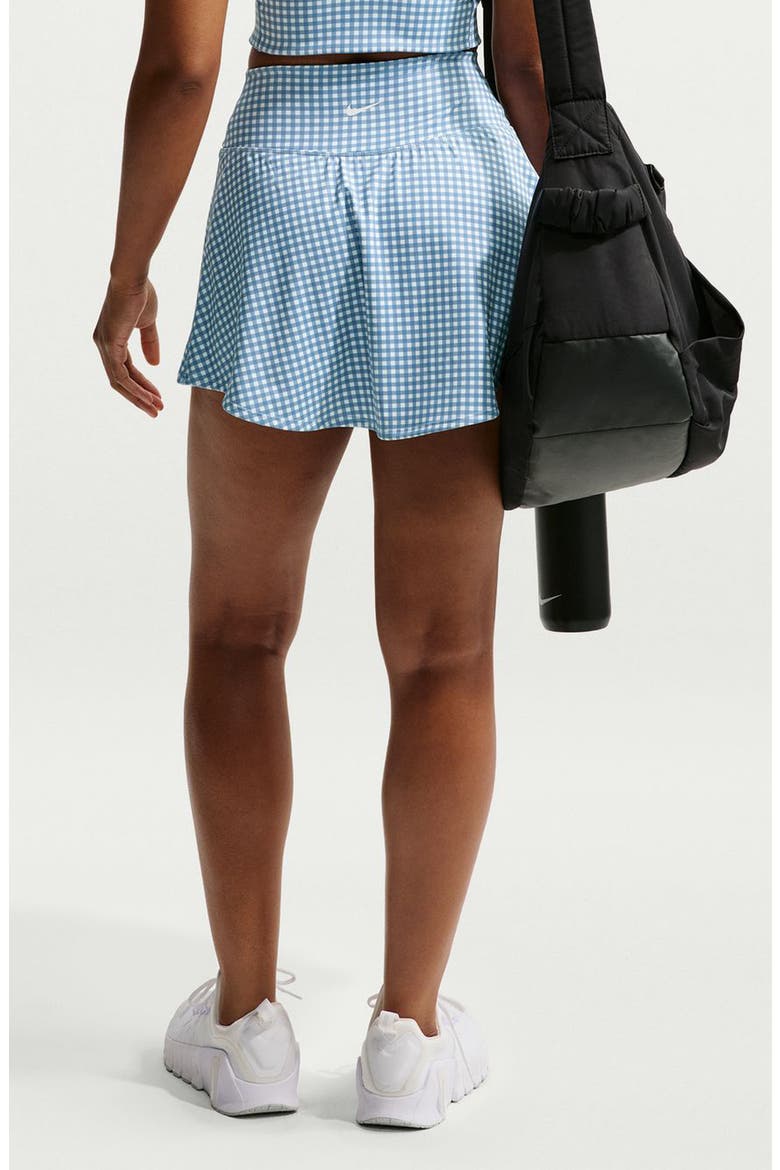 Dri-FIT Gingham Performance Skort, Alternate, color, WORK BLUE/ WHITE