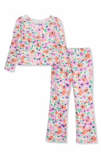 Peek Aren't You Curious Kids' Wispy Floral Cotton Top & Flare Pants Set