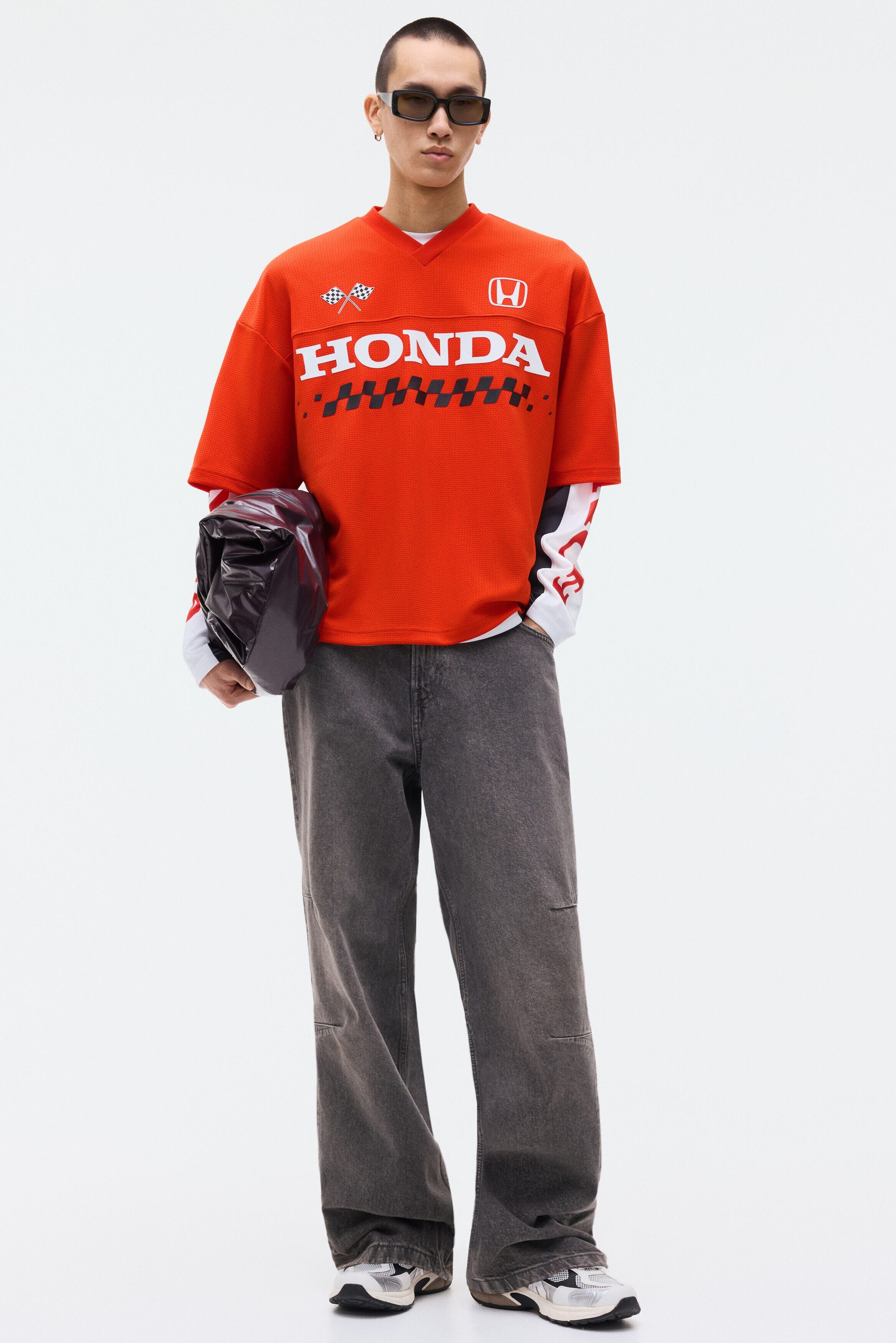 Oversized printed mesh t-shirt - image 2